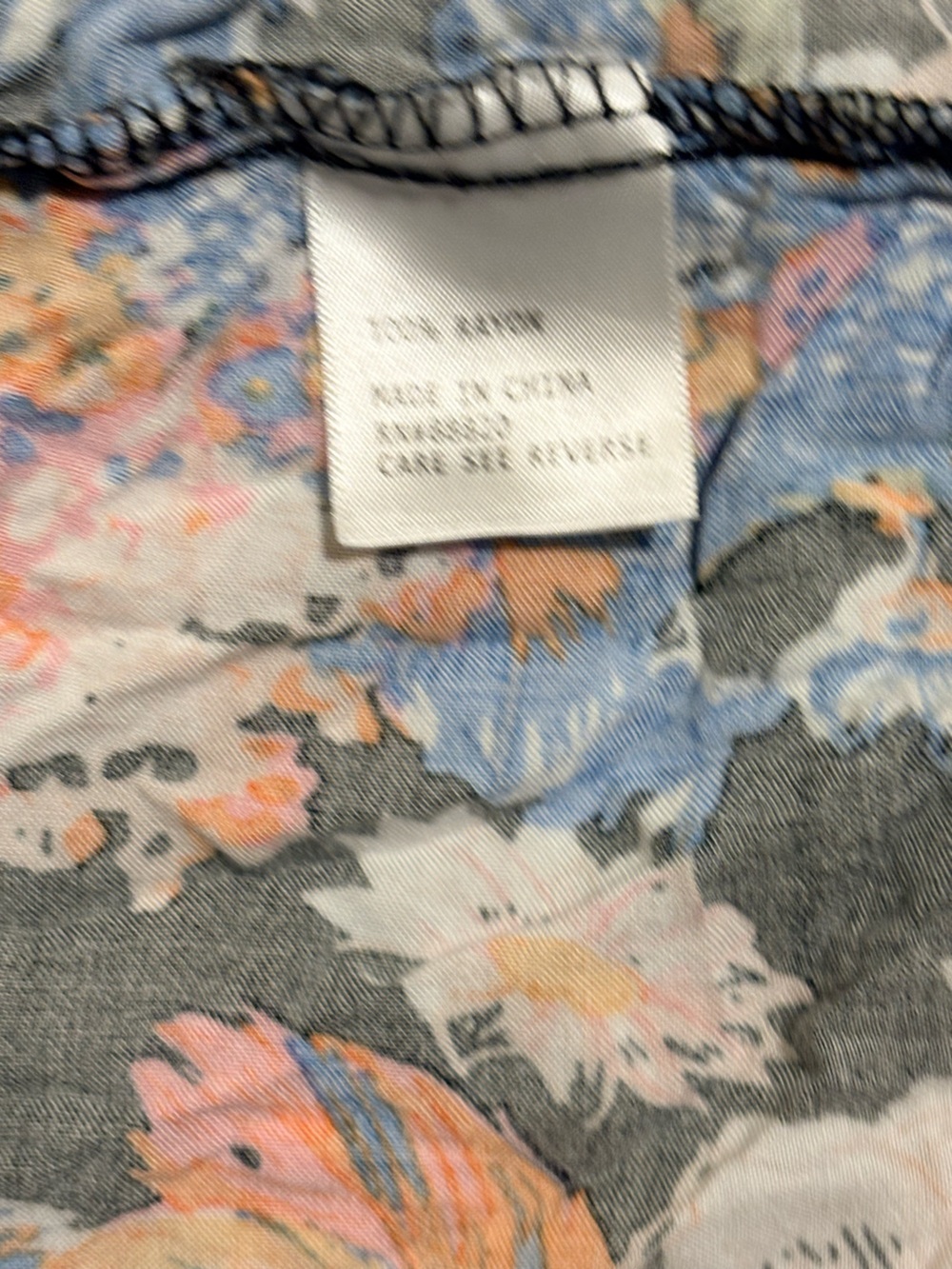 Rachel Zoe Navy/PinkFloral Tiered Bohemian Maxi Skirt M - Picture 6 of 6